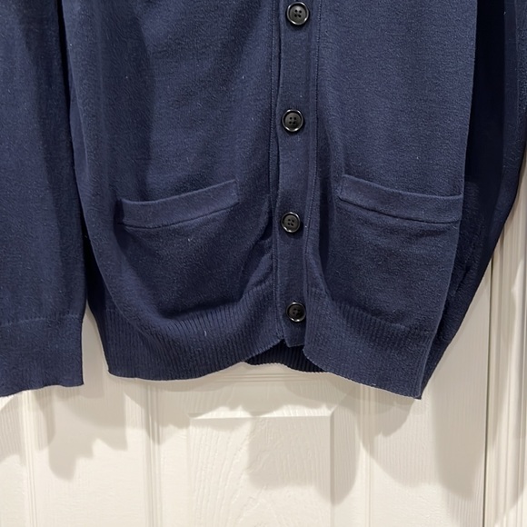 MENS JCREW button down sweater NAVY - Picture 2 of 5